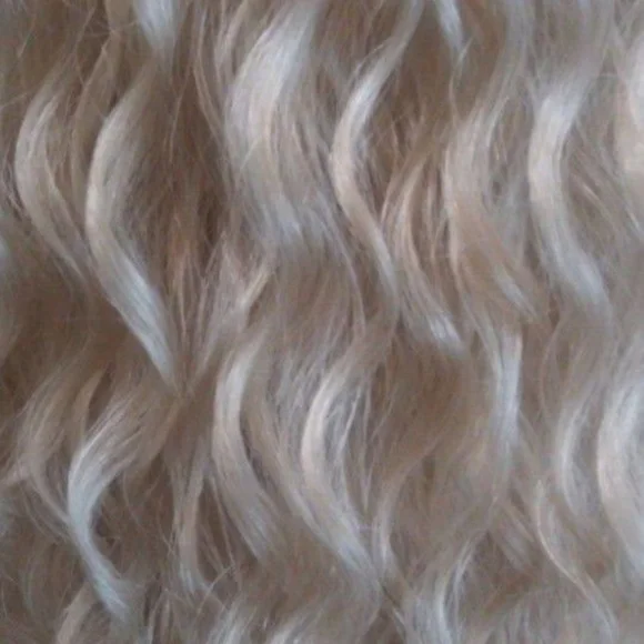 Platinum blonde curly fashion wig - Picture 7 of 7